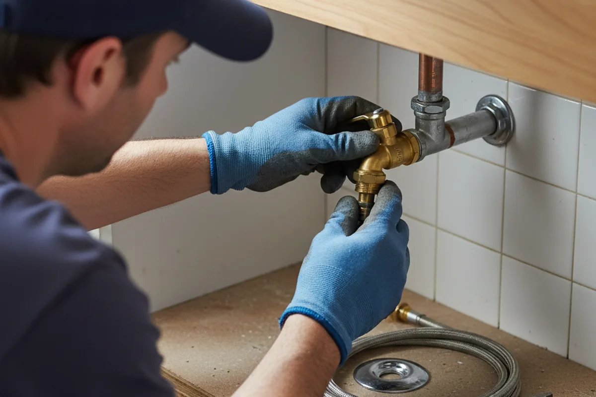 Shutoff valve and fitting work during Emergency Plumbing in Presto